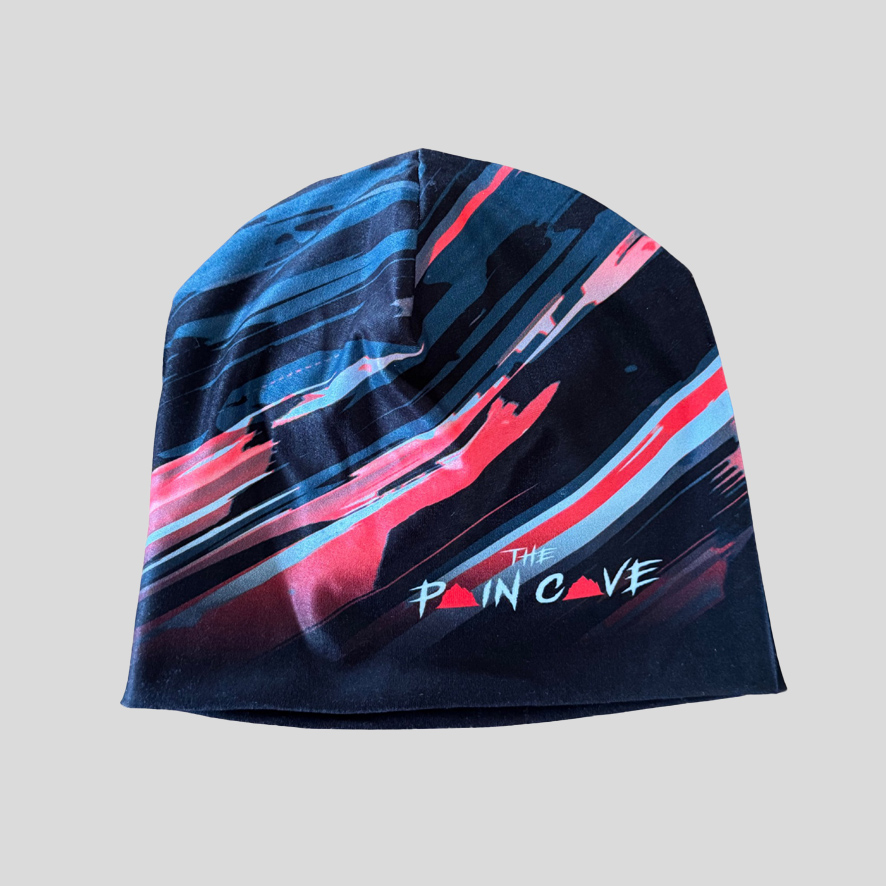 Storm Red Pain Cave & Buff Thermonet Reversible Beanie